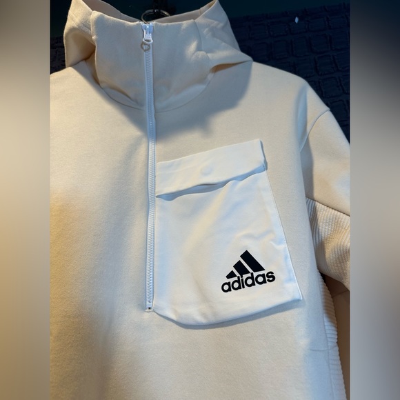 NWT! Adidas Designed for Gameday Hoodie Men Size M HN0408 Wonder White - Picture 6 of 16